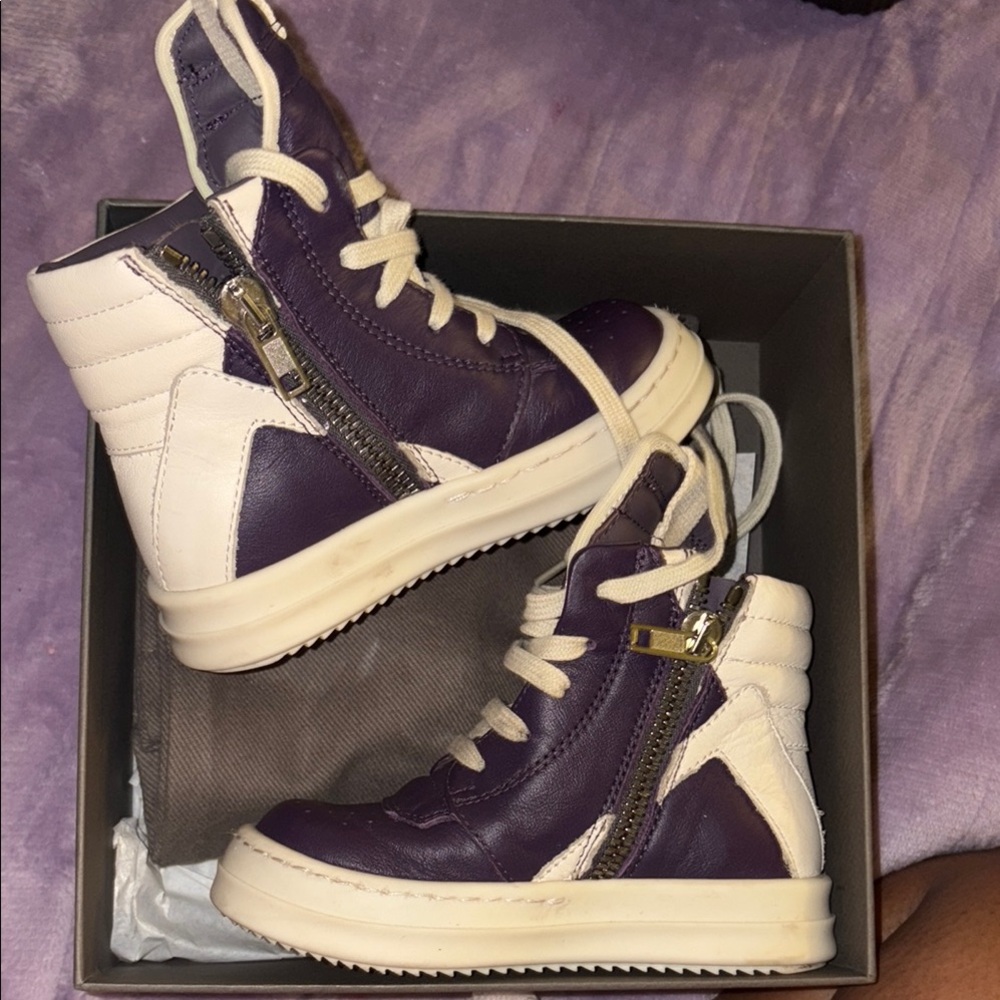 Rick Owens Kids Sneakers Purple White